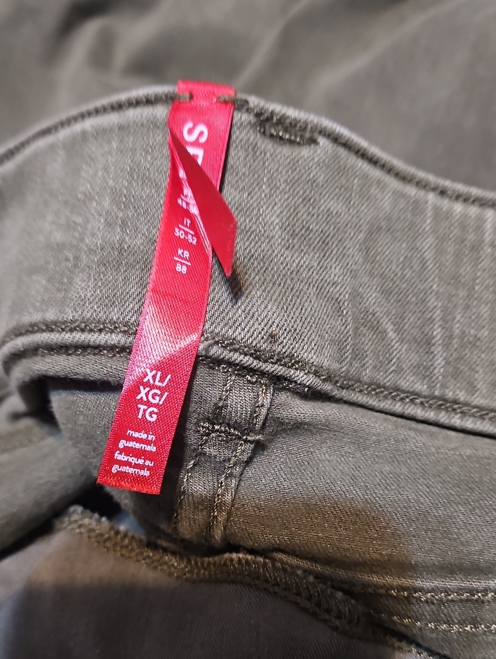 Spanx High-Rise Wide-Leg Crop Jeans in Olive - Picture 6 of 7